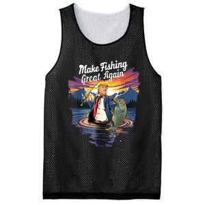 Make Fishing Great Angler Gift Mesh Reversible Basketball Jersey Tank