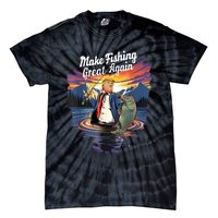 Make Fishing Great Angler Gift Tie-Dye T-Shirt