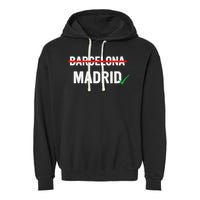 Maga Flag Gray And Red Distressed American Flag Garment-Dyed Fleece Hoodie