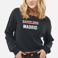 Maga Flag Gray And Red Distressed American Flag Cropped Pullover Crew