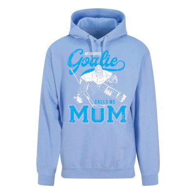 My Favorite Goalie Calls Mom Ice Hockey Player Sport Gift Unisex Surf Hoodie