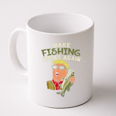 Make Fishing Great Again Trump Funny Fisherman Angler Gift Coffee Mug