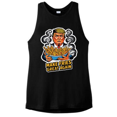 Make Fries Great Again Ladies PosiCharge Tri-Blend Wicking Tank