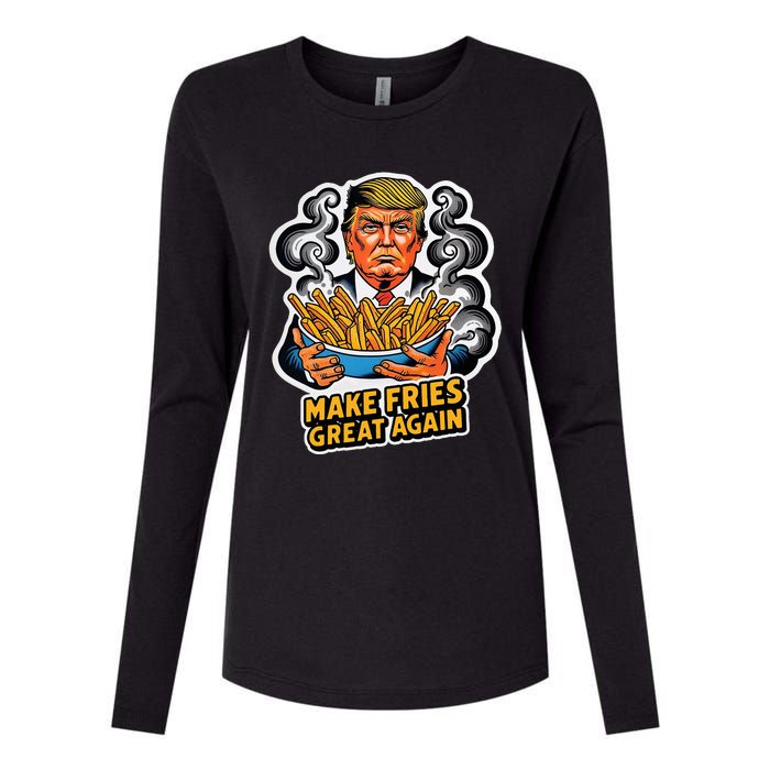 Make Fries Great Again Womens Cotton Relaxed Long Sleeve T-Shirt