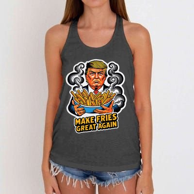 Make Fries Great Again Women's Knotted Racerback Tank