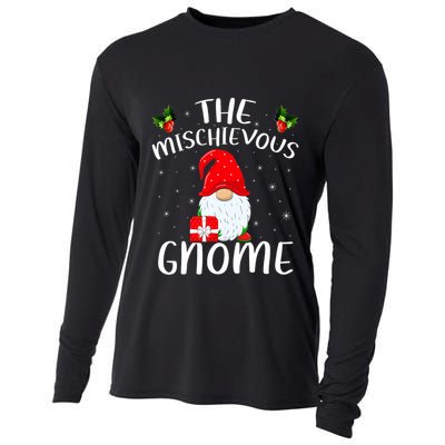 Matching Family Group Christmas The Mischievous Gnome Cooling Performance Long Sleeve Crew