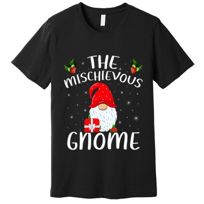 Matching Family Group Christmas The Mischievous Gnome Premium T-Shirt
