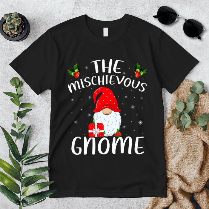 Matching Family Group Christmas The Mischievous Gnome Premium T-Shirt