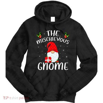 Matching Family Group Christmas The Mischievous Gnome Tie Dye Hoodie