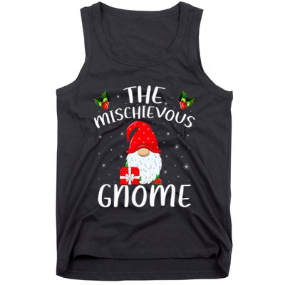 Matching Family Group Christmas The Mischievous Gnome Tank Top