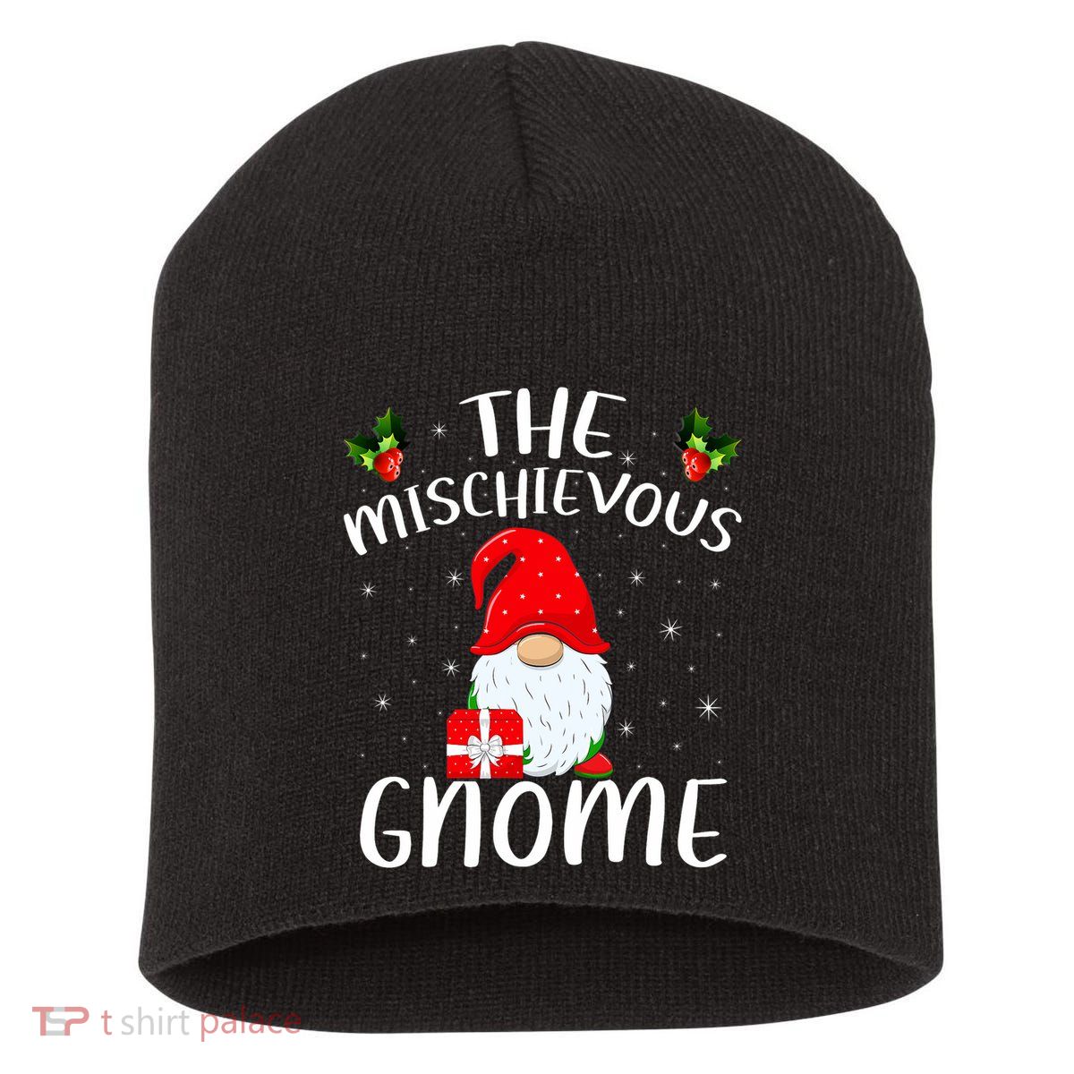 Matching Family Group Christmas The Mischievous Gnome Short Acrylic Beanie