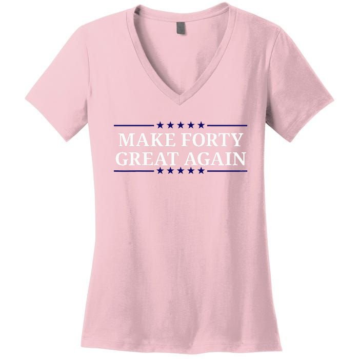 Make Forty Great Again Women's V-Neck T-Shirt