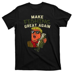 Make Fishing Great Again Trump Fisherman Design T-Shirt