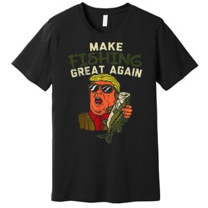 Make Fishing Great Again Trump Fisherman Design Premium T-Shirt