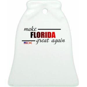 Make Florida Great Again Ceramic Bell Ornament