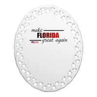 Make Florida Great Again Ceramic Oval Ornament