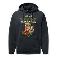 Make Fishing Great Again Trump Performance Fleece Hoodie