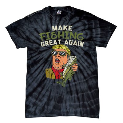 Make Fishing Great Again Trump Tie-Dye T-Shirt