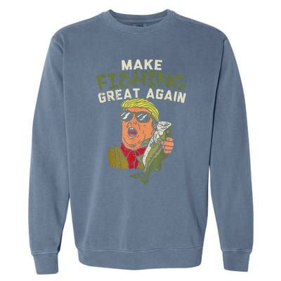 Make Fishing Great Again Trump Garment-Dyed Sweatshirt