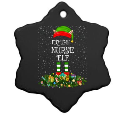 Matching Family Group Im The Nurse Elf Christmas Gift Ceramic Star Ornament