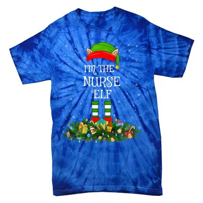 Matching Family Group Im The Nurse Elf Christmas Gift Tie-Dye T-Shirt