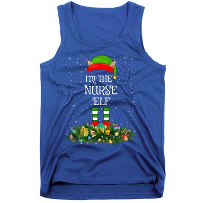 Matching Family Group Im The Nurse Elf Christmas Gift Tank Top