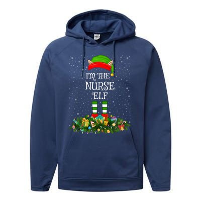 Matching Family Group Im The Nurse Elf Christmas Gift Performance Fleece Hoodie