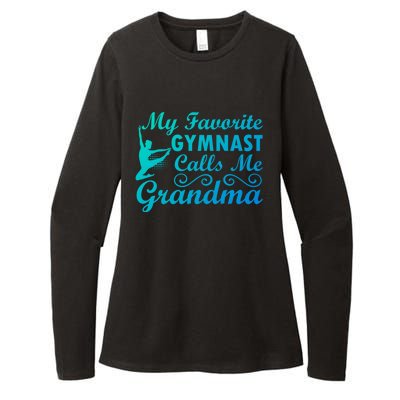 My Favorite Gymnast Calls Me Grandma Gymnastic Dog Lover Gift Womens CVC Long Sleeve Shirt