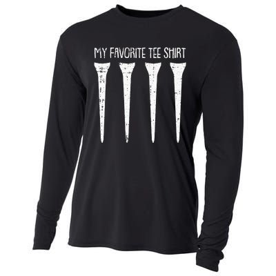 My Favorite Golf Funny Golfing Sports Lover Golfer Cooling Performance Long Sleeve Crew