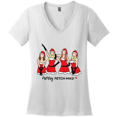 Merry Fetchmas Girls Inspired I'm Cool Mommy Meangirls Christmas Women's V-Neck T-Shirt