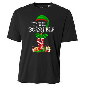 Matching Family Group IM The Bossy Elf Christmas Cooling Performance Crew T-Shirt