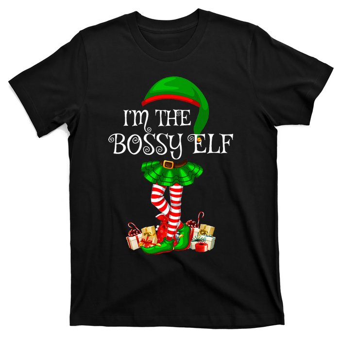 Matching Family Group IM The Bossy Elf Christmas T-Shirt