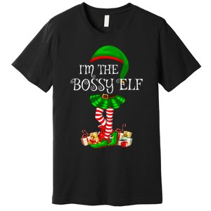 Matching Family Group IM The Bossy Elf Christmas Premium T-Shirt