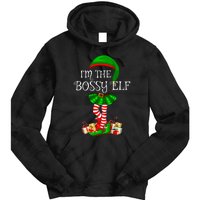 Matching Family Group IM The Bossy Elf Christmas Tie Dye Hoodie