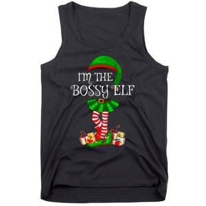 Matching Family Group IM The Bossy Elf Christmas Tank Top