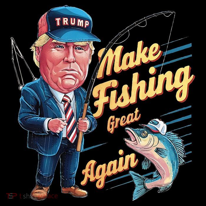 Make Fishing Great Again Trump Funny Fisherman Angler Tall T-Shirt
