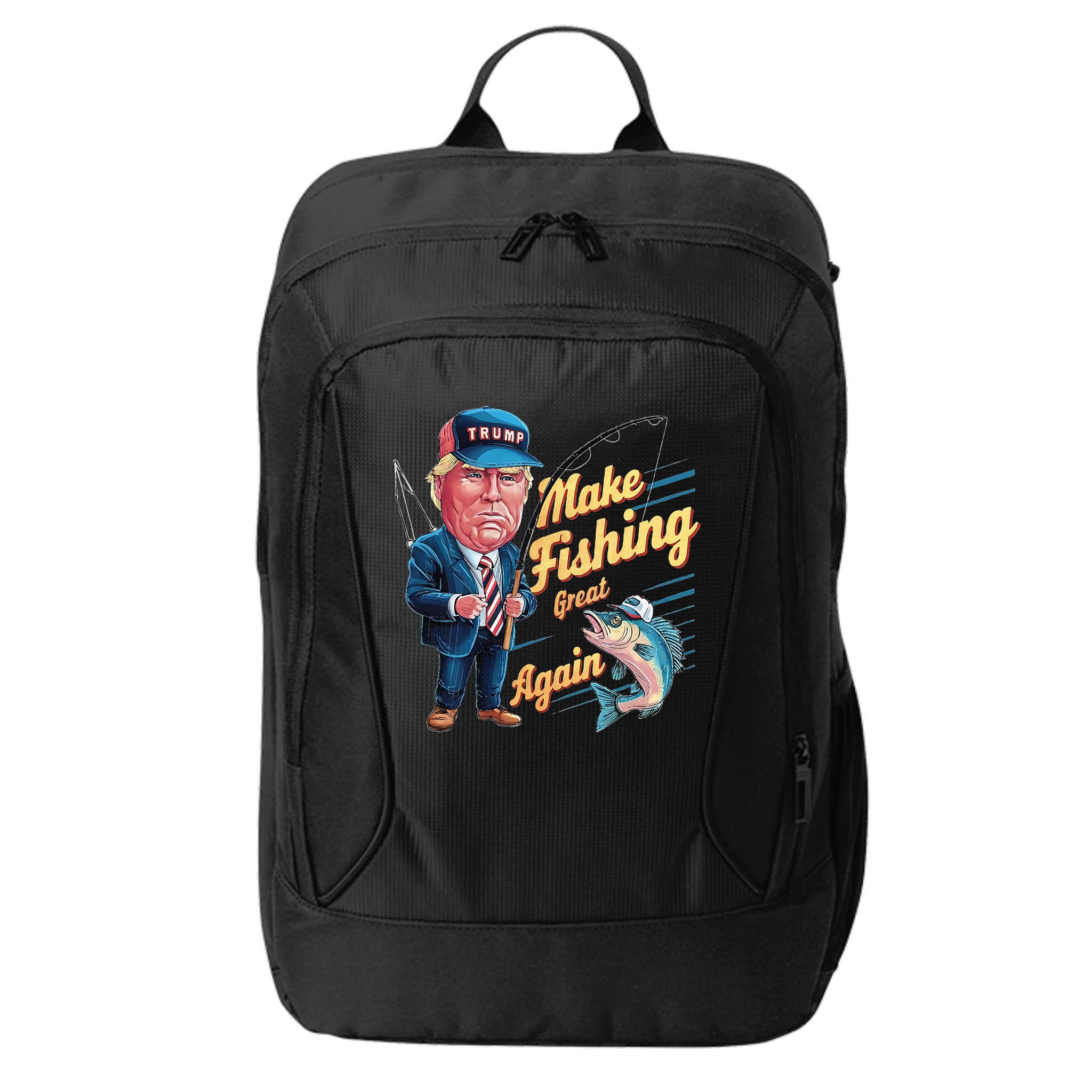 Make Fishing Great Again Trump Funny Fisherman Angler City Backpack