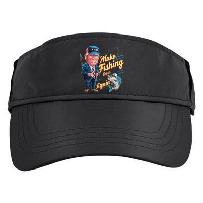 Make Fishing Great Again Trump Funny Fisherman Angler Adult Drive Performance Visor