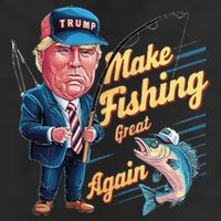 Make Fishing Great Again Trump Funny Fisherman Angler 11oz C Handle Ceramic Mug