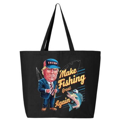 Make Fishing Great Again Trump Funny Fisherman Angler 25L Jumbo Tote