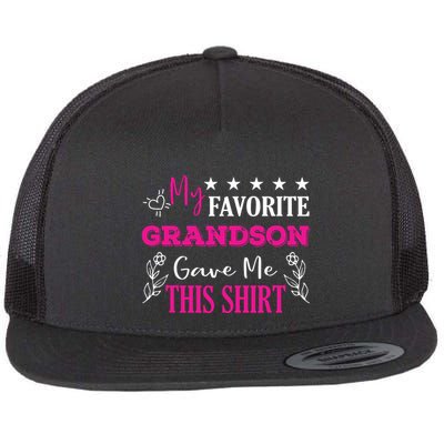 My Favorite Grandson Gave Me This Gift Grandparents Flatbill Hat