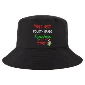 Merriest Fourth Grade Teacher Ever Christmas Tree Cool Gift Cool Comfort Performance Bucket Hat