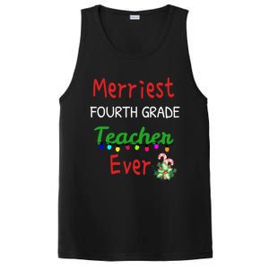 Merriest Fourth Grade Teacher Ever Christmas Tree Cool Gift PosiCharge Competitor Tank