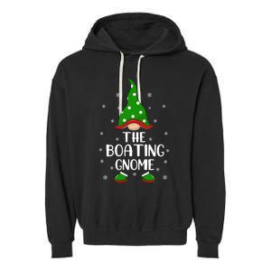 Matching Family Group The Boating Gnome Christmas Great Gift Garment-Dyed Fleece Hoodie