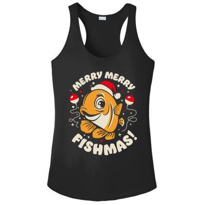 Merry Fishmas Gift Ladies PosiCharge Competitor Racerback Tank