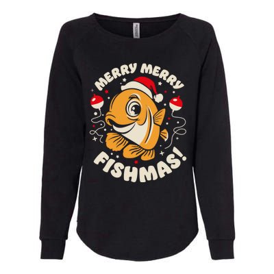 Merry Fishmas Gift Womens California Wash Sweatshirt