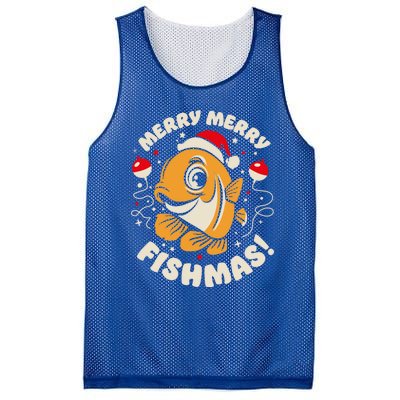 Merry Fishmas Gift Mesh Reversible Basketball Jersey Tank