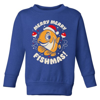 Merry Fishmas Gift Toddler Sweatshirt