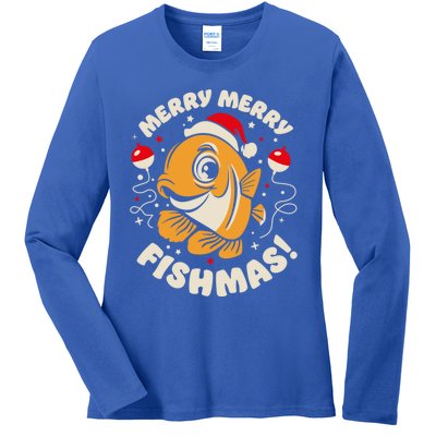 Merry Fishmas Gift Ladies Long Sleeve Shirt