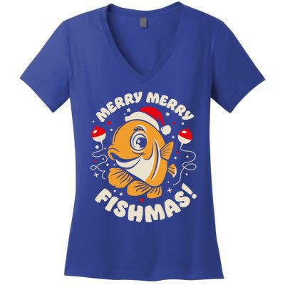 Merry Fishmas Gift Women's V-Neck T-Shirt